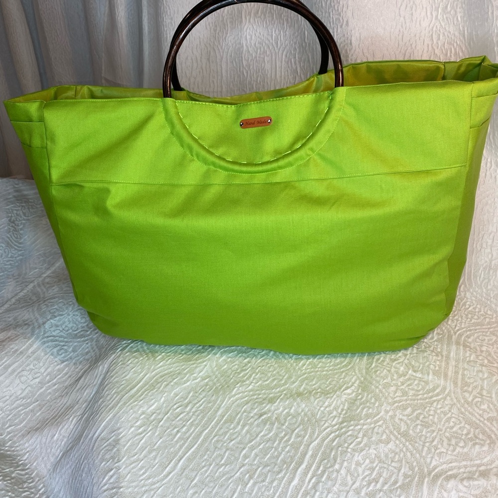 Handmade Bright Green Tote